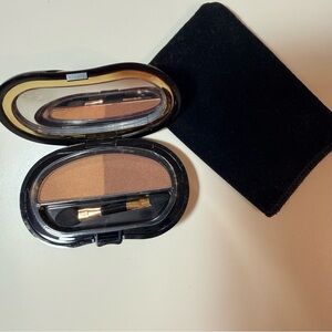 Elizabeth Arden Vintage Eye Shadow Color Duo Goldlit Spice Brown with Pouch NEW